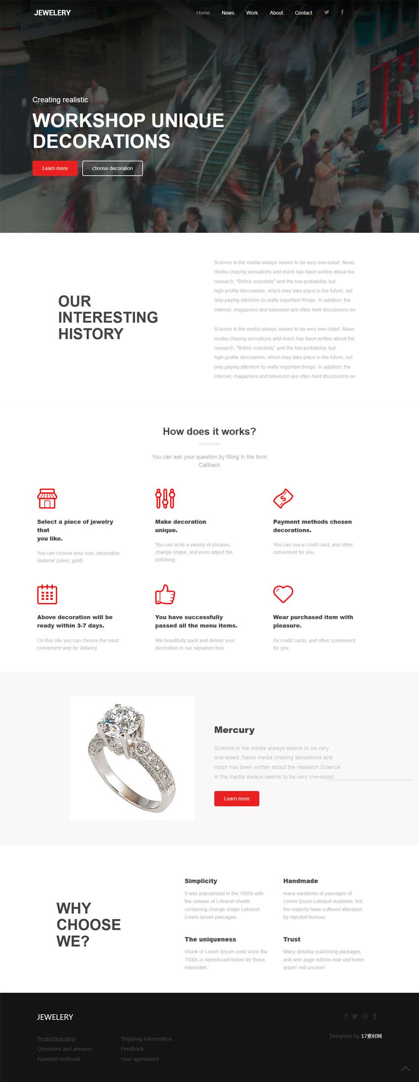 黑色的响应式专题介绍单页模板