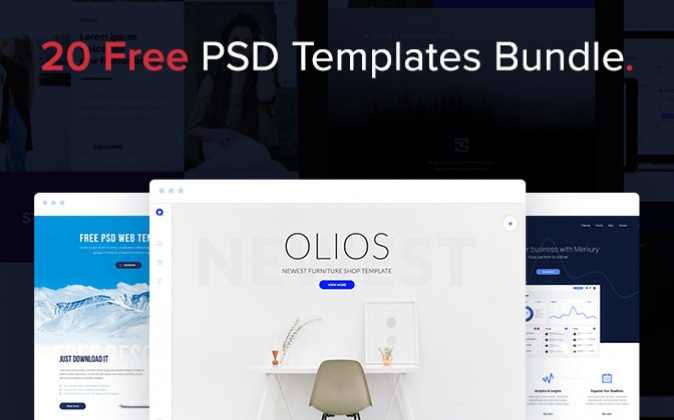 国外20个免费PSD网页模板