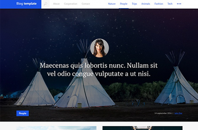 Blog PSD template