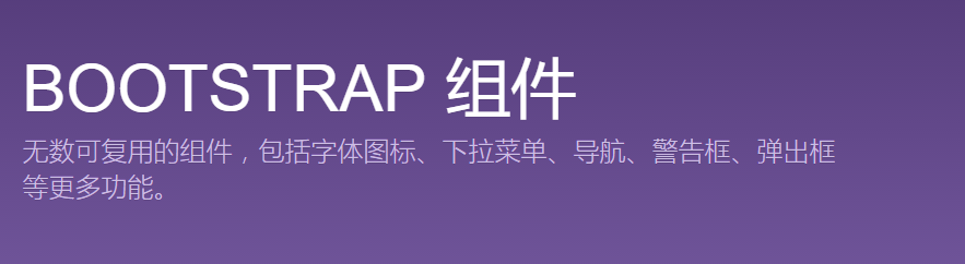 常见bootstrap项目组件