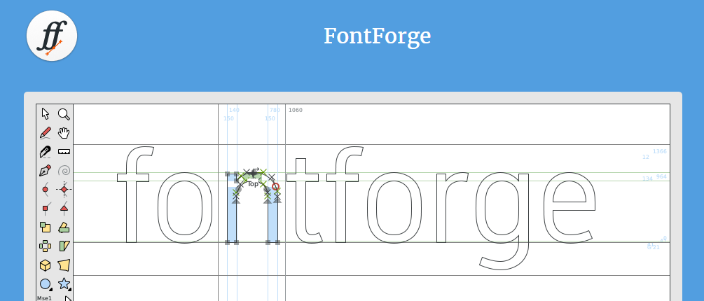 Windows字体编辑软件 – Fontforge