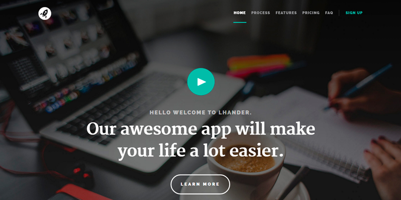 Lhander: 简洁的着陆页面模板