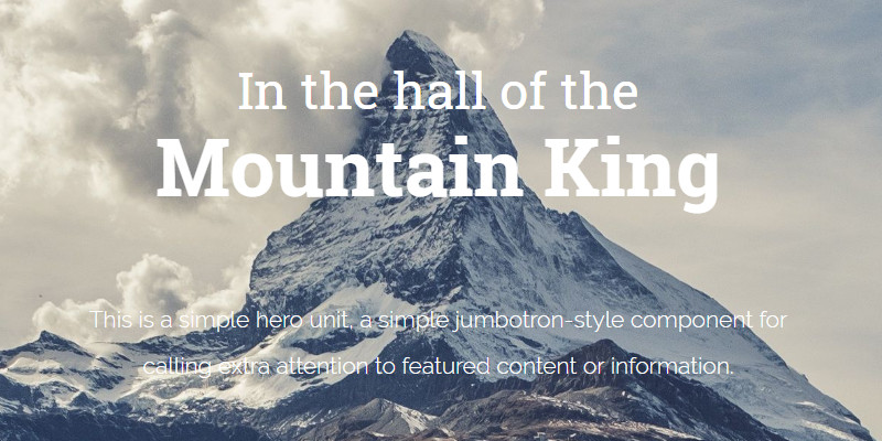 Mountain King：简洁的摄影师博客Bootstrap模板