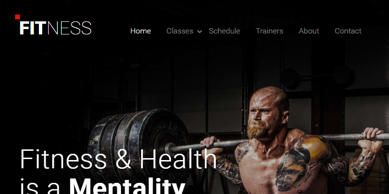 Fitness:健康与健身的网站模板