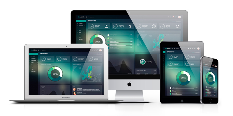 Blur Admin：仪表盘管理后台HTML模板