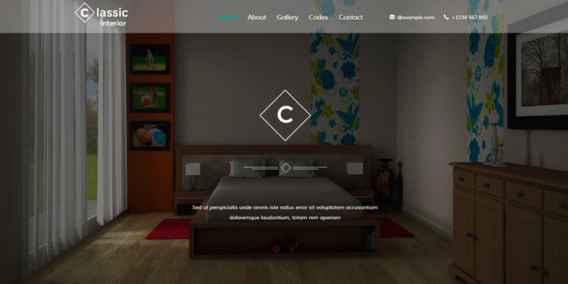 Classic Interior: 扁平的Bootstrap模板