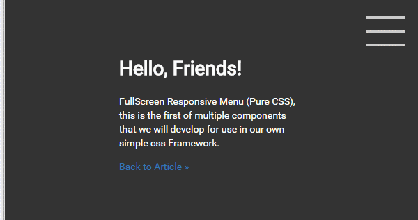 FullScreen全屏响应菜单(纯CSS)