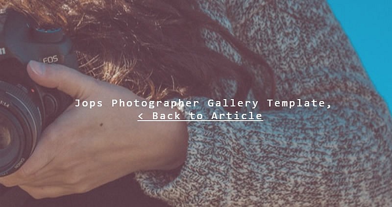Jops Photographer免费摄影网站模板