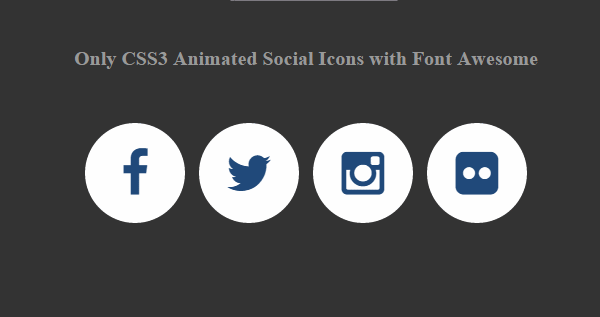 只有CSS3动画社交图标与字体Awesome