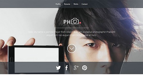 PH CV：摄影师简历免费网站模板
