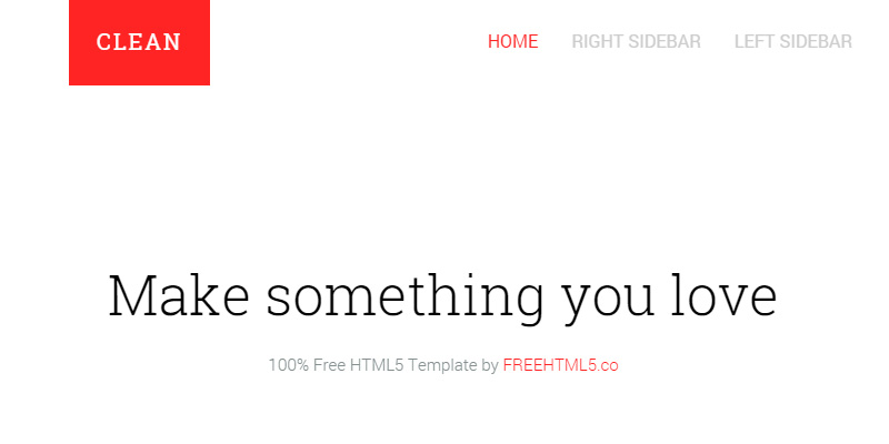 Clean: HTML5 Bootstrap模板