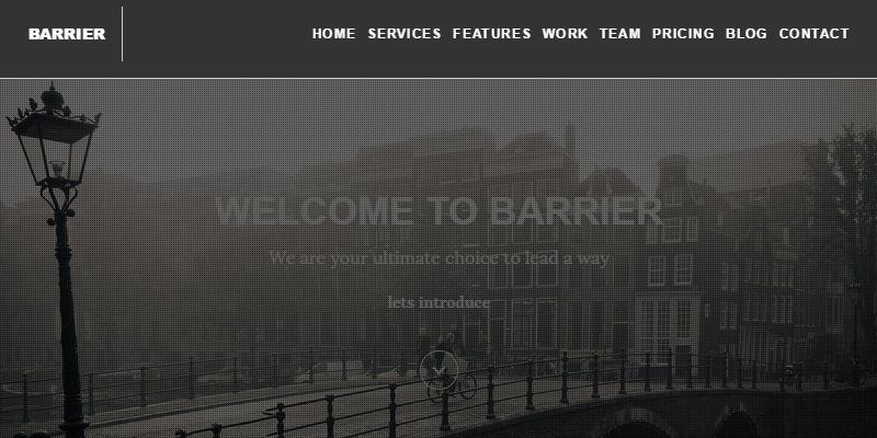 Barrier: HTML5 Business Web Template