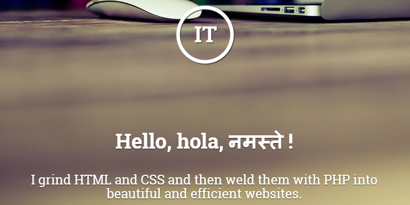 IT Worker: Responsive Portfolio HTML & CSS Template