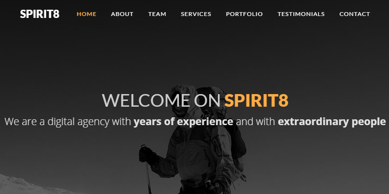 Spirit8: Responsive Business HTML & CSS Template