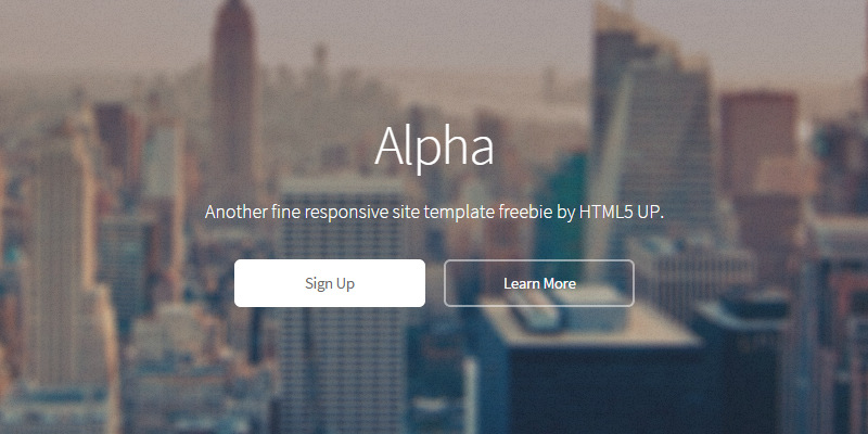 Alpha: Free Responsive HTML5 & CSS3 Template