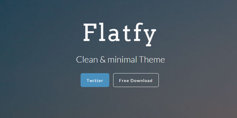 Flatfy: Minimal HTML & CSS Template