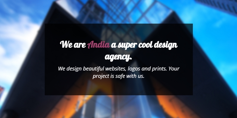 Andia: Responsive HTML & CSS Portfolio Template