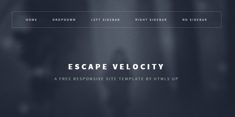 Escape Velocity: Free Responsive HTML & PSD Site Template