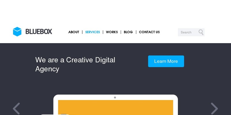 Bluebox: Flat Corporate PSD & HTML Website Template