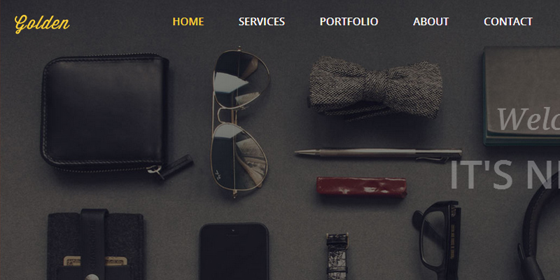 Golden: Corporate Flat Responsive Web Template