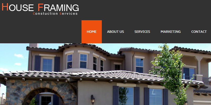 House Framing: Real Estate HTML Template