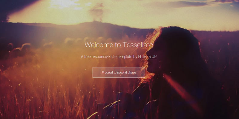 Tessellate: Glowing Minimal HTML5 Template